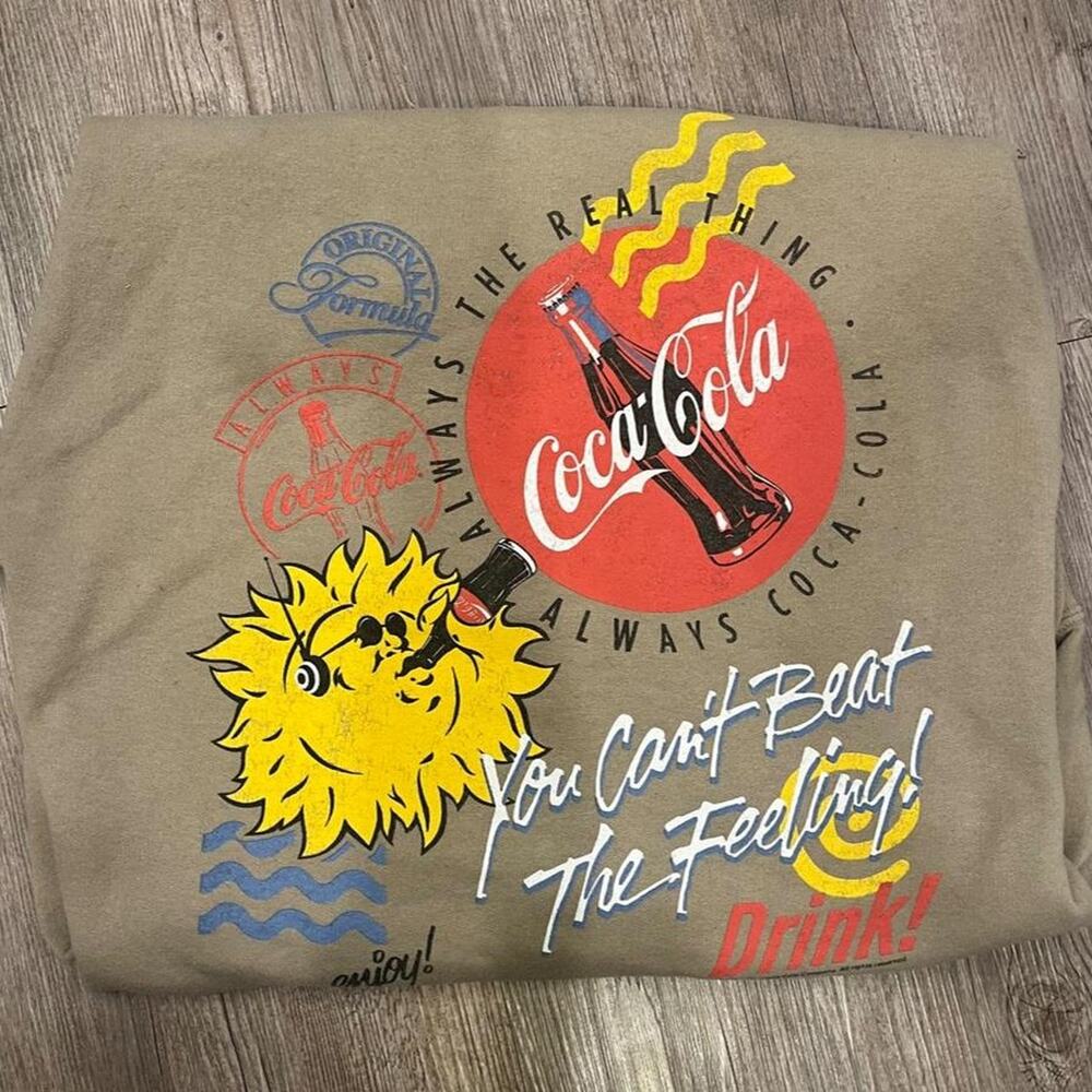 Coca cola tan graphic crewneck with
